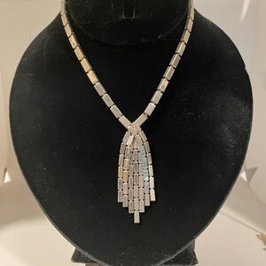 Vintage Park Lane Mirror Fringe Necklace